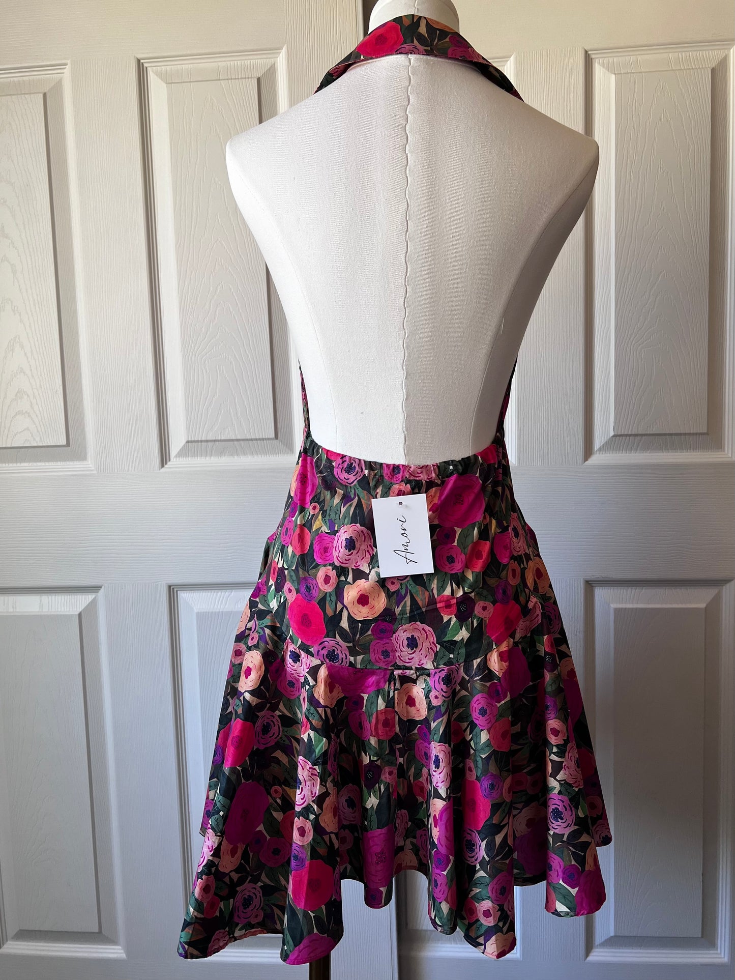 Blooming Rose Halter Dress