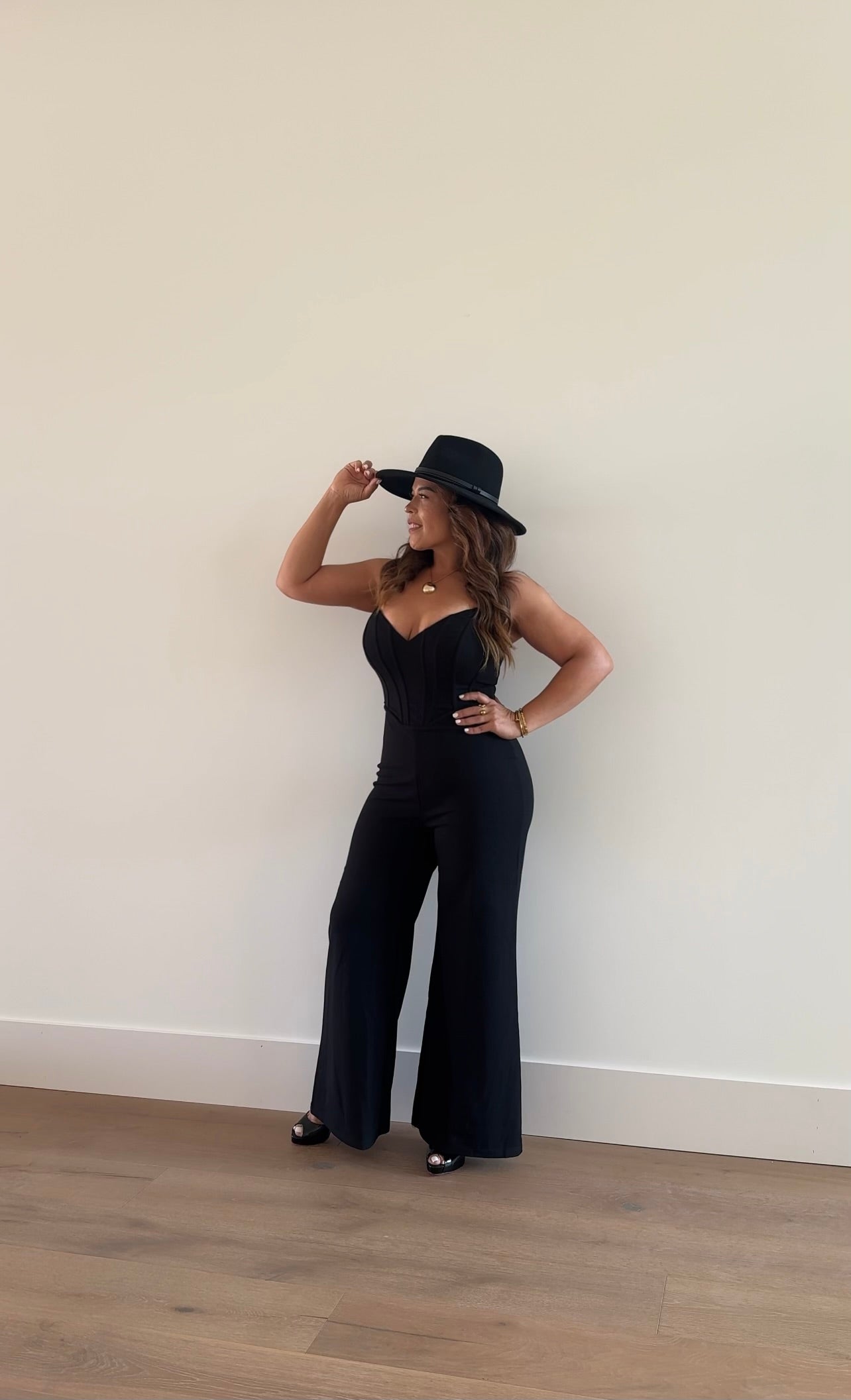 Black Luxe Corset Jumpsuit