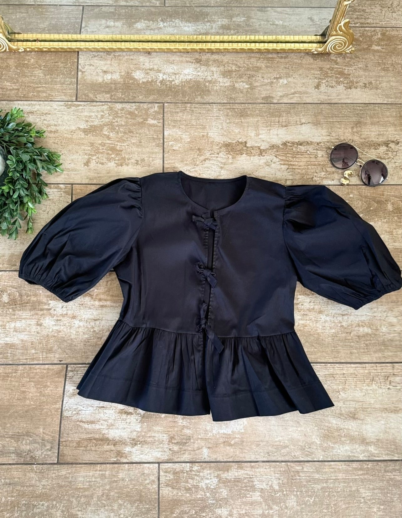 Ethereal Elegance Top in Black