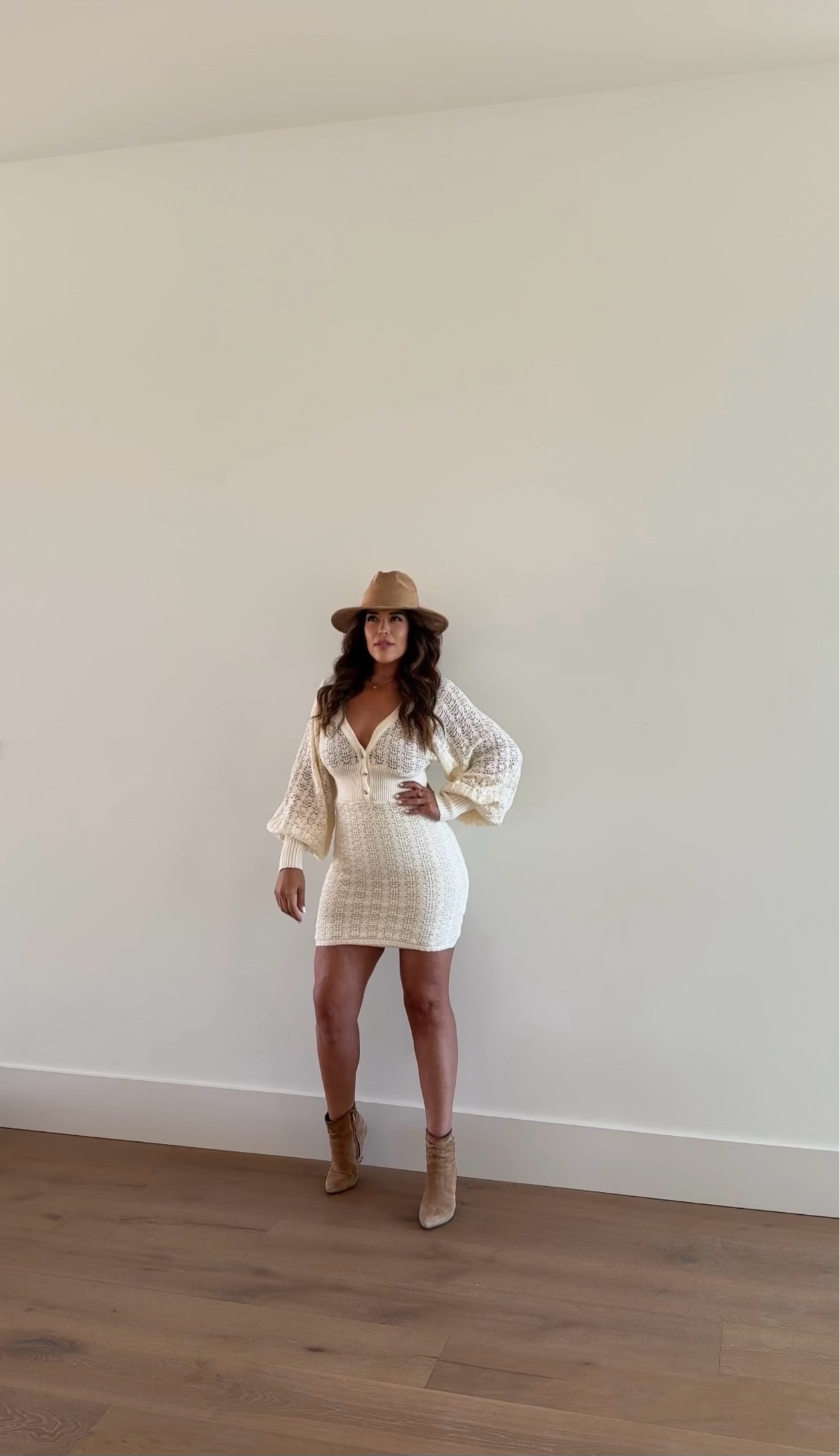 Cream Knit Dress